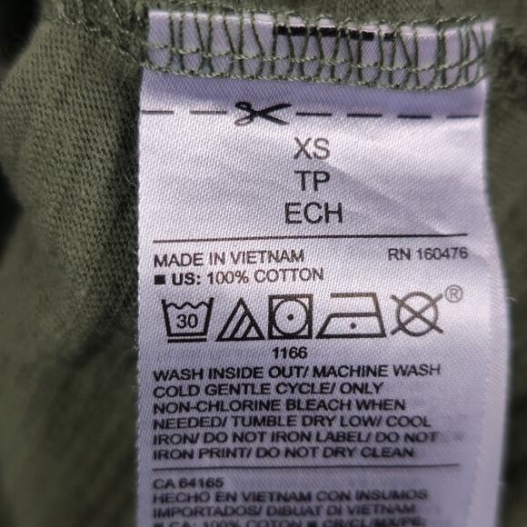 Old Navy Top Womens Size XS Knit Tie Back Tank Olive Green Gold Pineapple Print - Picture 12 of 16